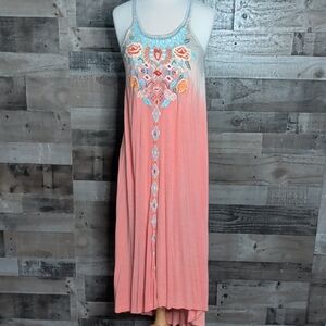 Floral Embroidered High Low Dress Tie Dye The Raquel Dress